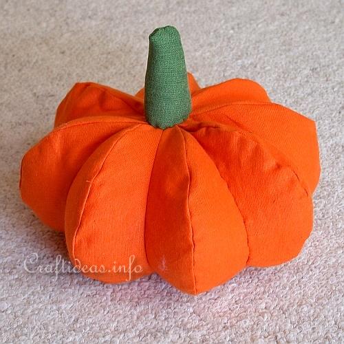 Fall Sewing Craft Project - Fabric Pumpkin