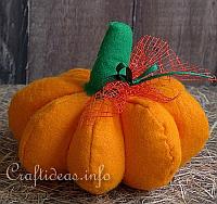 Fall Sewing Craft Project - Felt Pumpkin 200