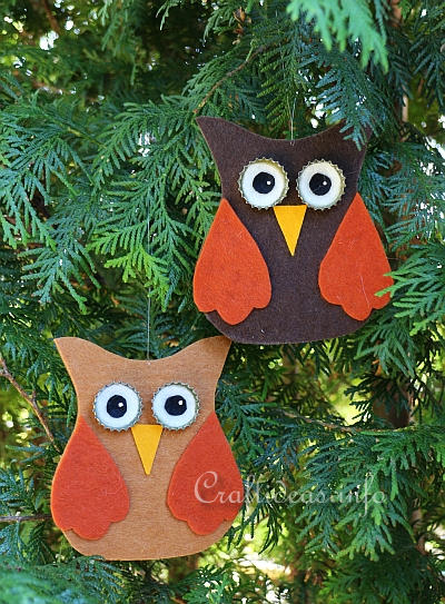 Felt Owl Ornaments 1