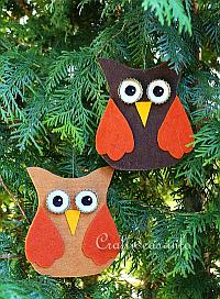 Felt Owl Ornaments