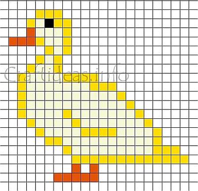 Fuse Bead Duck Pattern 400
