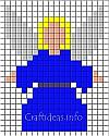 Fuse Beads Craft Pattern for an Angel 