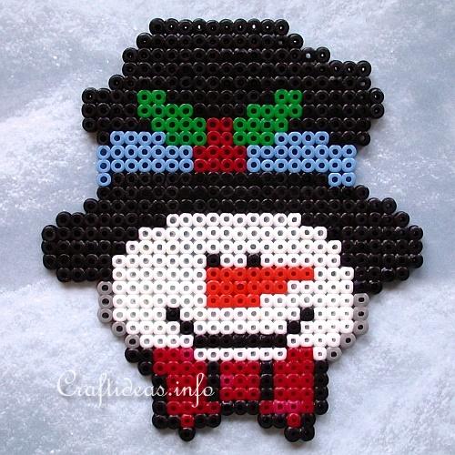 Fuse Beads Snowman - Christmas Craft