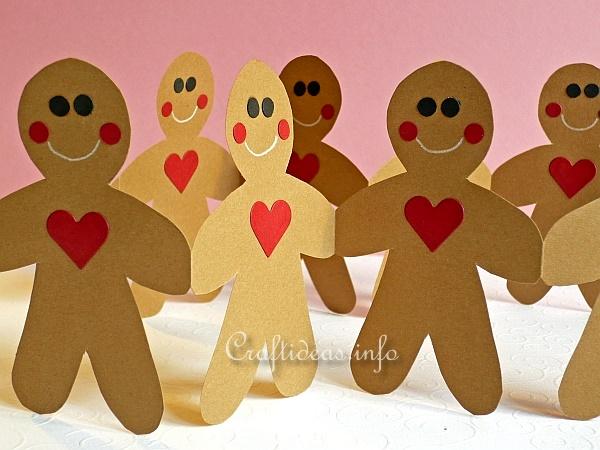 Gingerbread Man Paper Garland