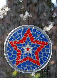 Glass Cling Mosaic Star Window Decoration