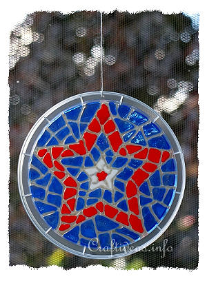 Glass Cling Mosaic Star Window Decoration 