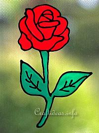 Glass Paint Rose