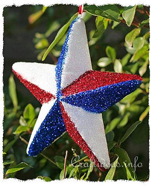 Glittery Independence Day Star 