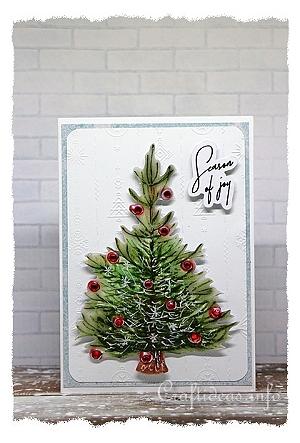 Green Christmas Tree Christmas Card 