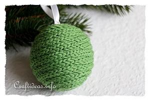 Green Cording Styrofoam Ornament 300