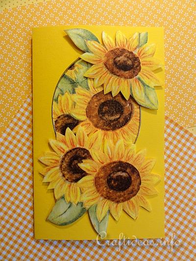 Greeting and Birthday Card for the Fall - Sunflowers Card
