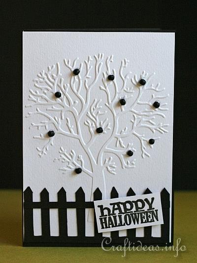 Halloween Card - Spooky Apple Tree