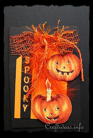 Halloween Card - Spooky Pumpkins Card 