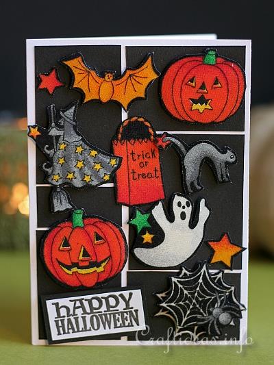 Halloween Card with Fabric Embellishments
