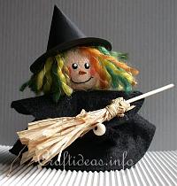 Halloween Craft - Clay Pot Craft - Halloween Witch