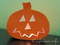 Halloween Crafts - Paper Crafts - Paper Pumpkin Luminary by Night