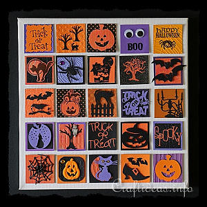 Halloween Inchies on Splined Stretched Canvas 