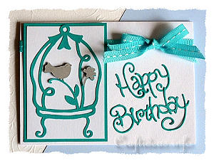 Happy Birthday Card - Bird Cage