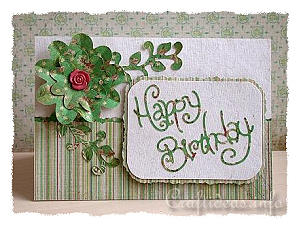 Happy Birthday Card - Romantic Flower