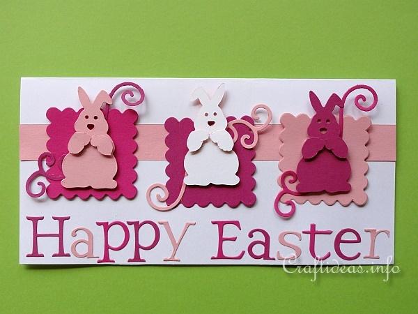 happy easter cards. Happy Easter Card with Bunnies