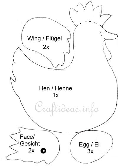 Hen and Eggs Template