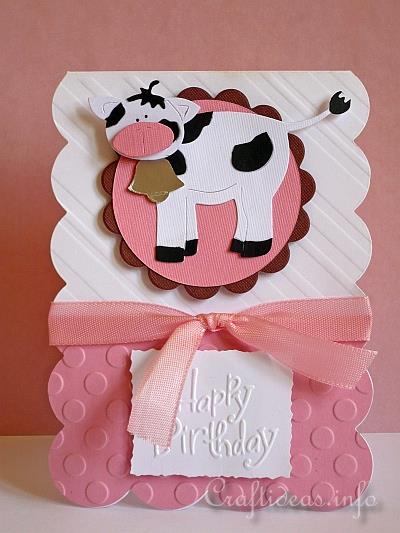 Holsteiner Cow Birthday Card