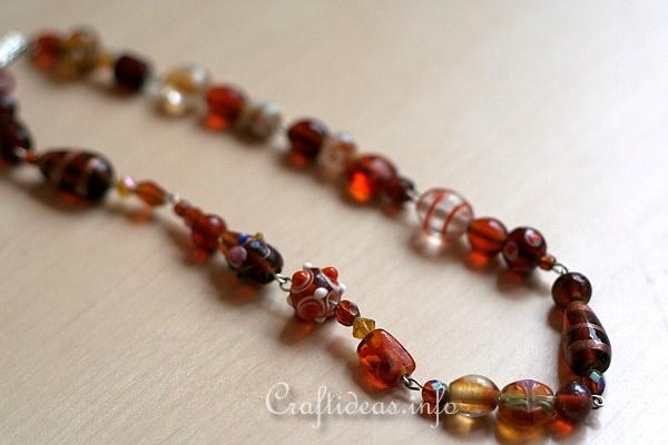 Jewelry and Bead Craft - Brown Beaded Necklace