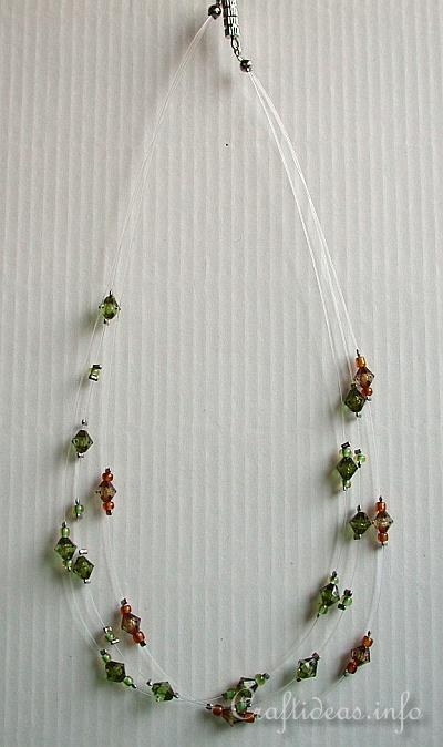 Jewelry and Bead Craft - Brown and Green Beaded Necklace