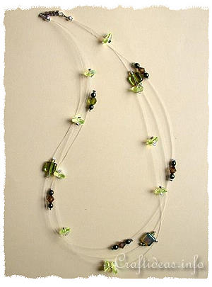 Jewelry and Bead Craft - Green Beaded Necklace 