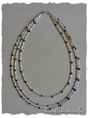 Jewelry and Bead Craft - Three Strand Necklace 