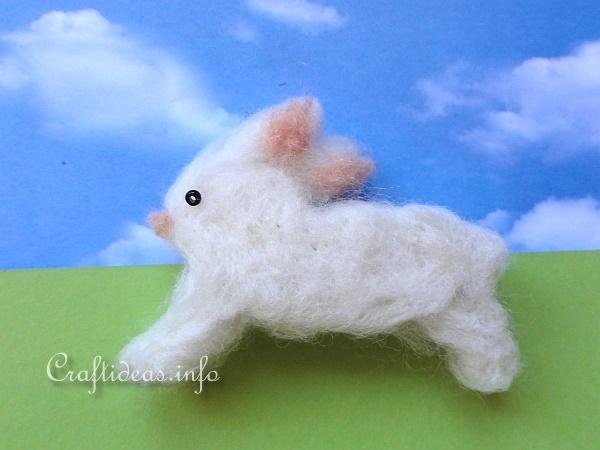Kids Easter Craft - Needle Felted Bunny