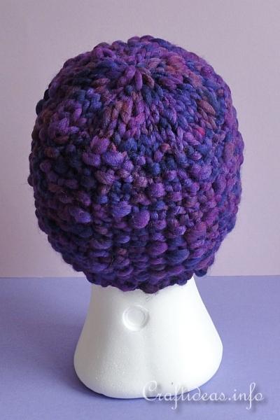 Knitting Project - Winter Beanie Cap 2