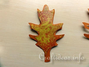 Leaves Window Decoration - Gluing the Leaf