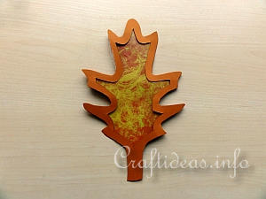 Leaves Window Decoration - Gluing the Leaf 2