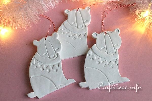 Make Clay Bear Ornaments