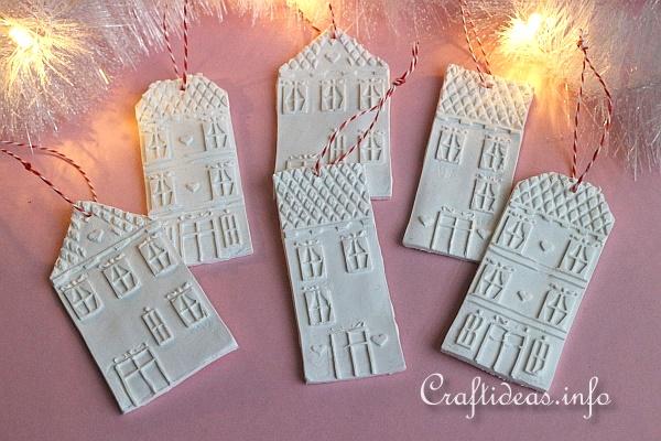 Make Clay House Ornaments