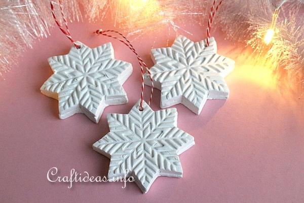 Make Clay Snowflake Ornaments