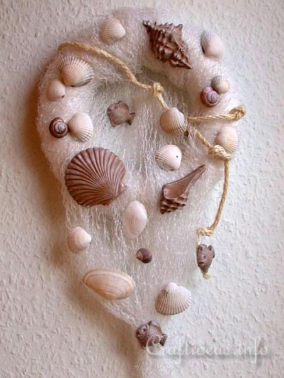 Maritime Craft - Seashell Craft - Decorated Seashell Wreath