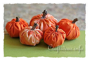 Mini Fabric Pumpkins 