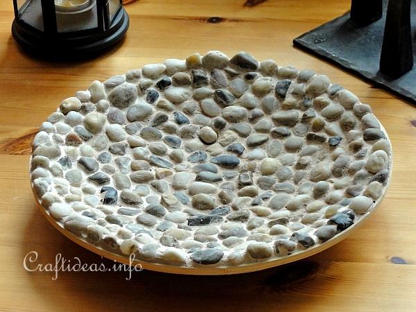 Mosaic Plate with Pebbles