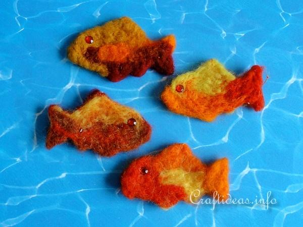 Needle Felted Fish Detail
