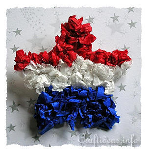 Paper Craft - American Patriotic Star Pin Craft 