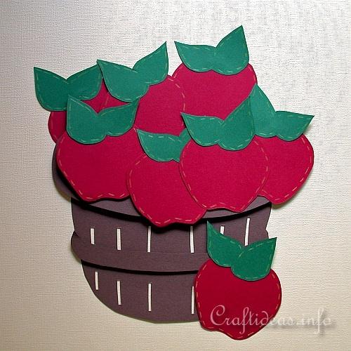 Paper Craft - Apple Basket Wall Decoration