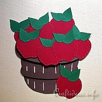 Paper Craft - Apple Basket Wall Decoration