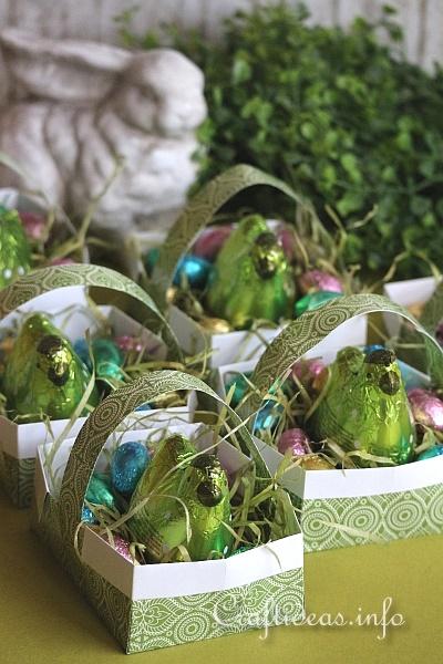 Paper Craft for Easter - Origami Easter Basket with Eggs 4