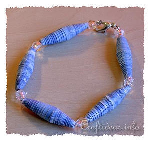 Paper Craft for Kids - Paper Beads Bracelet - Jewelry Craft 