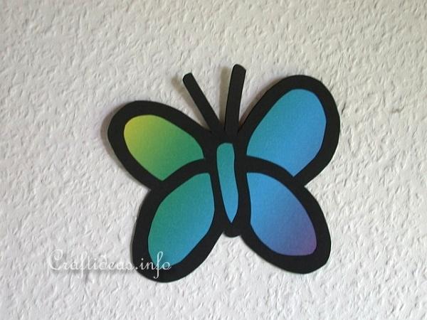 Paper Craft for Spring - Colorful Butterfly Window Decoration