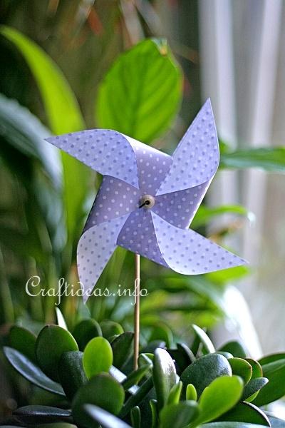 Paper Craft for Spring - Paper Windmill b