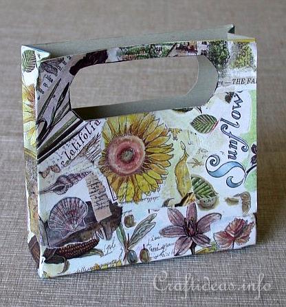 Paper Craft for Summer and All Occasions - Decoupaged Cardboard Tote Bag Project
