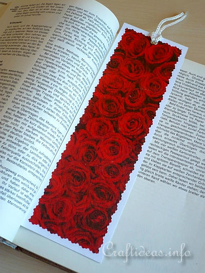 Paper Craft for Summer and All Occasions - Red Roses Bookmarker